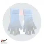 دستکش نخی نیمه انگشتی رنگ سفید