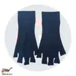 دستکش نخی نیمه انگشتی رنگ مشکی