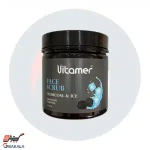 ماسک اسکراب نرم کننده صورت زغال یخی ویتامر 400 گرمی